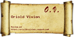 Oriold Vivien névjegykártya